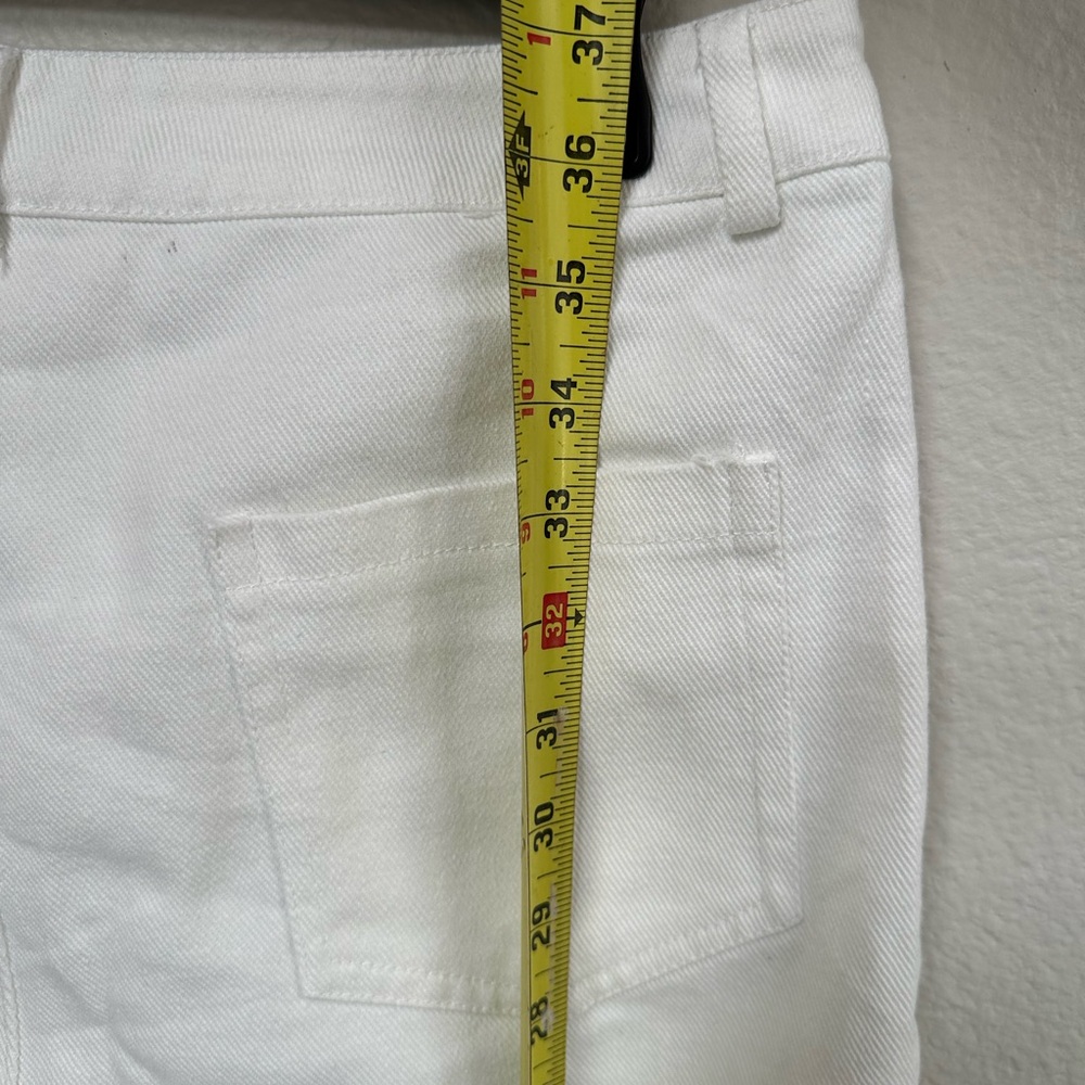 NWOT White Denim Barrel Pants - Picture 10 of 10